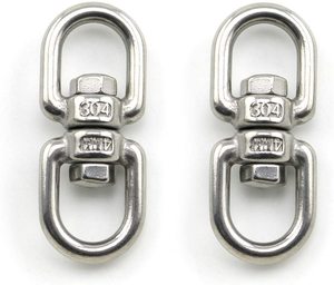 M4 Đôi Kết Thúc Xoay Mắt Móc 304 Thép Không Gỉ Mắt Để Mắt Xoay Còng Kết Nối Vòng - Product Image 1