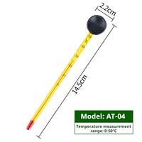 Luxury Glass Thermometer with Suction Cup Eco-Friendly Aquarium Water Temperature Measuring Instrument
