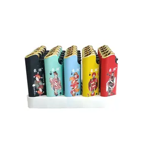 Fashionable Metal Colorful Windproof Gas Refillable Iron Cigarette Lighter