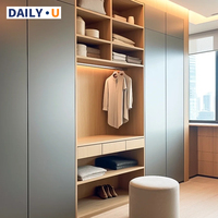Armoire Moderne en Bois Personnalisée avec Coiffeuse, Ensemble de Meubles de Chambre Facile à Assembler pour Hôtel, Villa ou Usage Domestique
