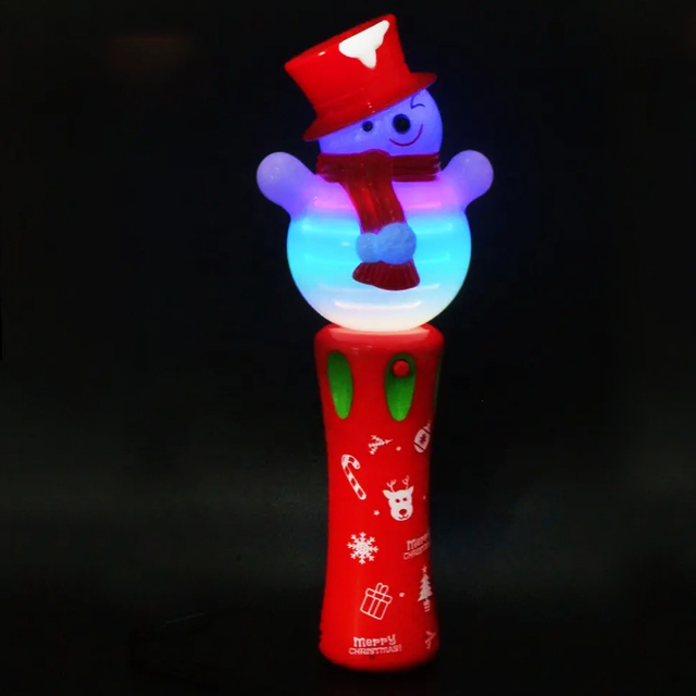 Multicolored LED Christmas Tree Wand for Kids Spinning Lights up Spinner Wands with Festive Designs Battery-Powered
