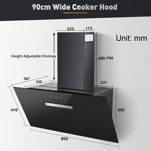 Sndoas dunstabzugshaube 90cm, một +++ năng lượng, 800 m³/h saugkraft, 3 stufen + Màn hình cảm ứng tăng cường, aktivkohlefilter - Product Image 6