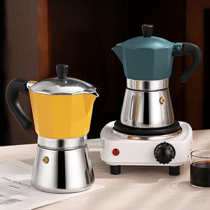 HIGHWIN-Pot Moka en alliage d'aluminium-top Stovetop Espresso Maker Multicapacity Stainless Steel <span class=keywords><strong>Induction</strong></span> Italian Moka Pot - Product Image 1