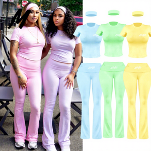 Completo da donna in cotone a maniche lunghe con logo personalizzato, due pezzi, loungewear, adatto per ragazze alte, abbigliamento donna Estate 2026 - Product Image 5