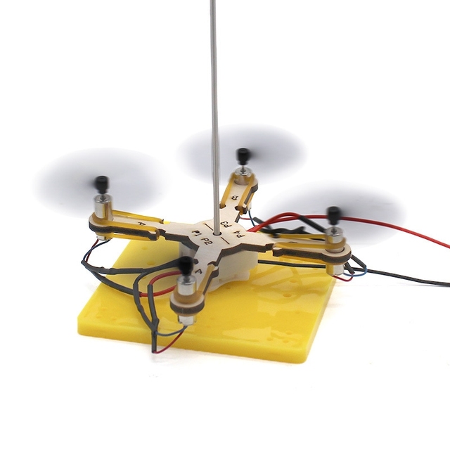 OKYN-G5654 Electronic Assembly Wooden Drone Kit with Remote for Hands-on Learning