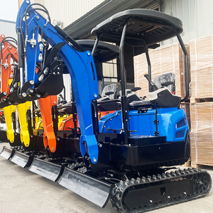 Günstige beste Qualität 1,8 Tonnen Excav Mini Crawler Baumaschinen Bagger Ketten rollen Preis - Product Image 1