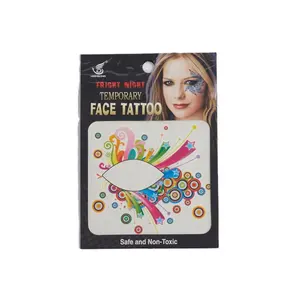 Pegatinas de tatuaje de ojo temporal Diy Flash impermeable desechable sombra de ojos delineador cara pegatina