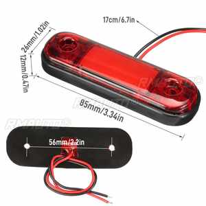 10 pièces Feux de position latéraux LED 12V 24V, Feux de remorque, Feux arrière de signalisation et de freinage pour Camion, Voiture, Camionnette, Bus, Caravane - Product Image 6