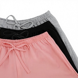 Women's 2-Piece Breathable Knitted Lounge Set Sleeveless Tank Top Drawstring Shorts Elastic Waist Solid Color Spring Front - Product Image 5