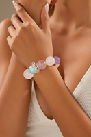 Bracelet à breloques en pierres précieuses mélangées pour femmes - Style tendance Europe & Amérique, matériaux naturels, certifié CE ASTM REACH, bijoux de mode