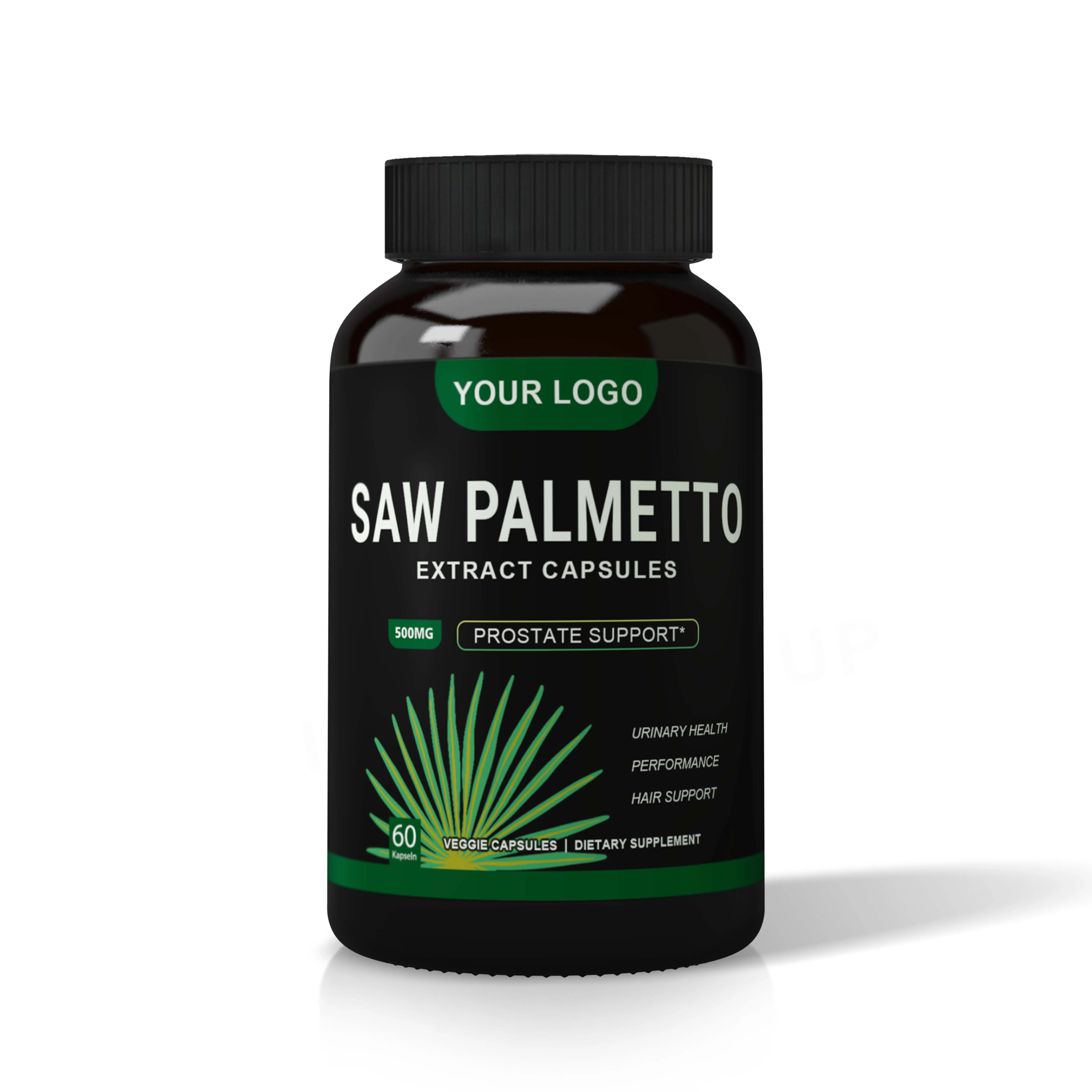 Gli integratori per la crescita dei capelli OEM hanno visto l'estratto di Palmetto vegano ha visto Palmetto alla prostata capsule