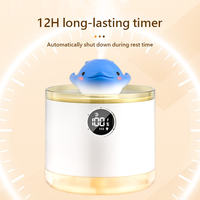Mini humidificateur portable, purificateur d'air avec lumière nocturne, grande sortie de brume pour le bureau et la chambre à coucher