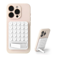 Support de téléphone à ventouse en silicone, support de téléphone pour miroir de douche, pliable, adhésif, accessoire pour smartphones