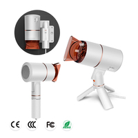 Sèche-cheveux pliable mains libres pour bureau, ions négatifs, 1000W, trépied, support mural