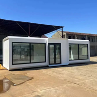 Maison conteneur de luxe modulable et confortable, type Apple Cabin Space Capsule, 2 chambres avec cuisine
