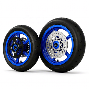 Juego de Ruedas Kenda de 12 Pulgadas, Color Azul, Supermoto, Llantas Tubeless para Carretera 90/90-12 120/70-12, Ruedas de Aleación para Bicicleta Eléctrica y Motocicleta - Product Image 1