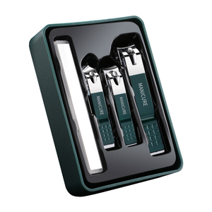 Ensemble de coupe-<span class=keywords><strong>ongles</strong></span> en acier carbone de haute qualité et luxueux, 4 pièces, kit de manucure et de toilettage professionnel, portable avec boîte en métal pour l'art des <span class=keywords><strong>ongles</strong></span> - Product Image 2