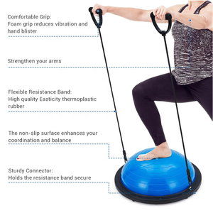 Vendite calde Yoga equilibrio mezza palla produttore Logo personalizzato 46 cm PVC <span class=keywords><strong>Balance</strong></span> palla per allenatore equilibrio - Product Image 4