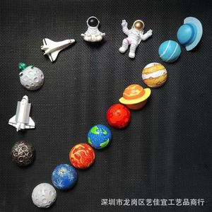 Yijia In stock <span class=keywords><strong>pianeta</strong></span> astronauta astronave In resina adesivi per frigorifero terra e luna decorativi magnetici H - Product Image 3