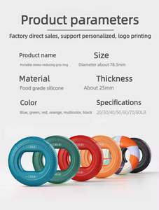 Silicone Grip <b>Ring</b> Hand Exerciser Arm Finger Strength Training <b>Ring</b> Fitness Rehabilitation Workout Tool for Adults <b>Kids</b> Students - Product Image 2