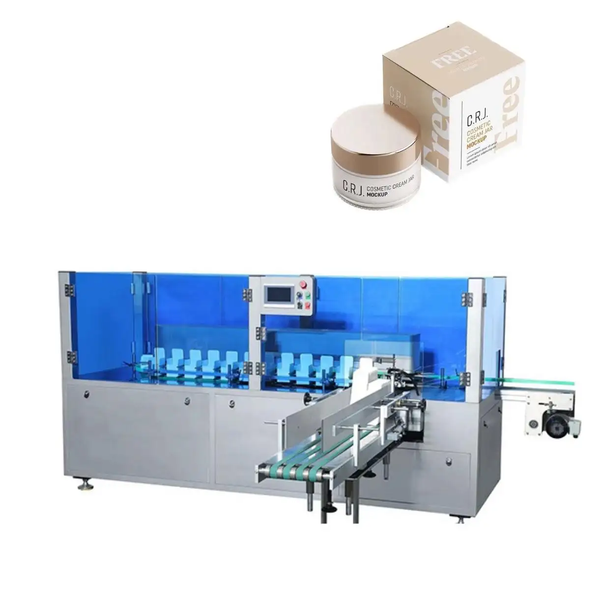 Fully Automatic Vertical Carton Box Cartoning Machine for Tube Bottles Jars