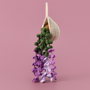 Cesta Colgante <span class=keywords><strong>de</strong></span> Ganchillo Hecha a Mano <span class=keywords><strong>para</strong></span> Plantas, Adorno <span class=keywords><strong>de</strong></span> Flores en Maceta <span class=keywords><strong>para</strong></span> Espejo <span class=keywords><strong>de</strong></span> Coche, Accesorios <span class=keywords><strong>de</strong></span> Decoración <span class=keywords><strong>de</strong></span> Pared, Regalo - Product Image 2