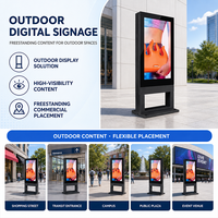 Affichage numérique extérieur 75 pouces IPS 120Hz Android OS Haute luminosité 2500cd/m² Écran tactile résistant aux intempéries Écran commercial