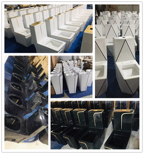 Sang trọng một mảnh phòng tắm gốm WC tủ quần áo nước sứ vàng đen màu Nhà vệ sinh bát - Product Image 3