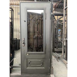 Portes d'entrée extérieures en fer forgé au prix d'usine - Product Image 6