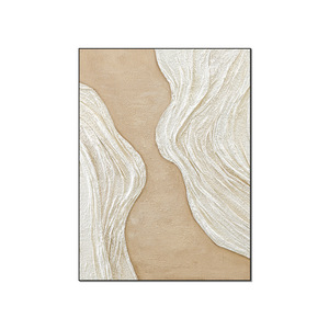 Hiện đại vải handmade kem phong cách trừu tượng sofa nền tường trang trí bức Tranh phòng khách lối vào phòng ngủ treo nghệ thuật - Product Image 5