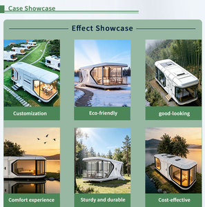 Capsula Abitativa Integrata per Bagno, <span class=keywords><strong>Hotel</strong></span> Prefabbricato Completamente Attrezzato, Glamping Pod House - Product Image 5
