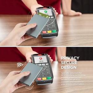 <span class=keywords><strong>Portafoglio</strong></span> <span class=keywords><strong>Porta</strong></span> <span class=keywords><strong>Carte</strong></span> di Credito Personalizzato Aziendale Compatto e Leggero in Alluminio con Meccanismo a Scatto - Product Image 6