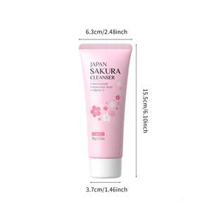Nettoyant à la fleur de cerisier japonaise de marque propre 100g Hydratant éclaircissant Doux Convient à tous les types de peau Utilisation quotidienne - Product Image 6