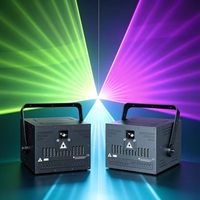 Laser de scène professionnel RGB 15W pour intérieur, animation pleine couleur avec DMX512 ILDA Art-Net pour mariage, club, DJ, discothèque
