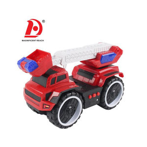 HUADA, neumáticos grandes <span class=keywords><strong>de</strong></span> plástico, Mini escalera <span class=keywords><strong>de</strong></span> inercia <span class=keywords><strong>de</strong></span> fricción, <span class=keywords><strong>camión</strong></span> <span class=keywords><strong>de</strong></span> <span class=keywords><strong>bomberos</strong></span>, coche <span class=keywords><strong>de</strong></span> <span class=keywords><strong>juguete</strong></span> para bebé con luz y sonidos - Product Image 1