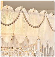 Lustre moderne en cristal LED de luxe pour salon, salle à manger, chambre à coucher, luminaire suspendu, lampe d'art pour restaurant