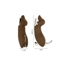 Ouvre-bouteille en forme de chiot, tire-bouchon à vin multifonction en acier inoxydable, ouvre-bouteille de bière créatif, accessoire à vin en forme d'animal, cadeau