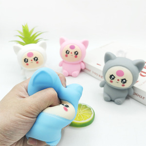 <b>Cute</b> Baby <b>Bear</b> Squishy Toy TPR Flour Stress Relief Sensory Fidget Adorable Rabbit Relaxation Squeeze Toy for Kids - Product Image 4