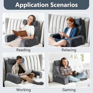 Ergonomic Reading Pillow with Armrests Wedge Shape <strong>for</strong> <strong>Back</strong> <strong>Support</strong> Comfortable Bed Sofa <strong>Chair</strong> Office Use and Relaxation - Product Image 6