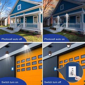 IP65 LED Outdoor Wall Pack <b>Emergency</b> <b>Lighting</b> Fixtures 3500K 120-277VAC Aluminum Housing for 3-Year Warranty (1 Pack) - Product Image 2