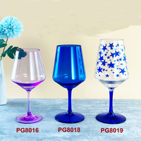 Verre à vin en acrylique de qualité alimentaire 460 ml, sans BPA, incassable, avec logo personnalisé