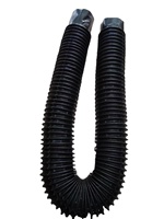 Capot de soufflet anti-poussière en caoutchouc de cylindre de fermeture à glissière ronde de tissu de vêtements d'arbre