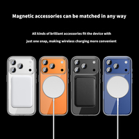 Coques de téléphone transparentes magnétiques Laudtec pour iPhone 17 Air, coque de téléphone rigide transparente antichoc en PC, coque de protection simple, Sjk1097, vente en gros OEM/ODM/marque privée