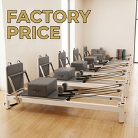 Machine de Pilates Reformer Professionnelle Ajustable de Qualité Supérieure pour Studio, en Aluminium, Pliable