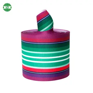 Custom Regenboog Ontwerp Lint Tape Kleurrijke Groen Paars Strepen Grosgrain Lint