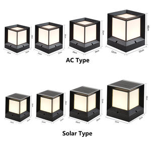 Luz de pilar de jardín LED con energía Solar, farol de poste de valla para exteriores, lámpara de puerta decorativa, farol de montaje de <span class=keywords><strong>muelle</strong></span> para decoración de puerta - Product Image 6