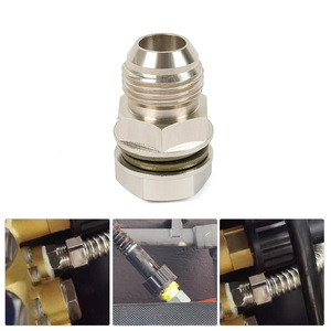 Automotive Turbocharger Oil Pan Drain <b>Plug</b> <b>Adapter</b> 10AN to M18x1.5 Stainless Steel Engine Part - Product Image 1
