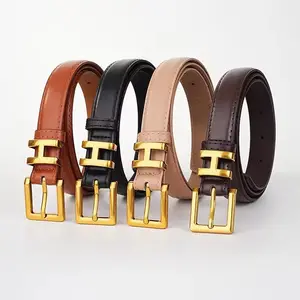 Designer Leather Belts 105cm PU Leather Letter H Belts Girl's Elegant Adjustable Belt Women's Dresses Decoration