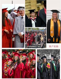 1 Juego de vestido de <span class=keywords><strong>bachillerato</strong></span>, vestido de graduación duradero, uniforme de graduación anticontracción, conjunto de sombrero de Bata de Color sólido - Product Image 6