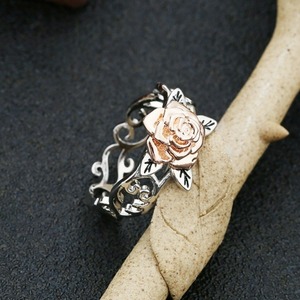 Anello esagerato a forma di fiore, gioielli retrò da donna per tutti i giorni, idee regalo - Product Image 3
